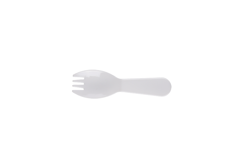 Einweg-Plastik-weißer Mini-Kuchen-Dessert-Spork